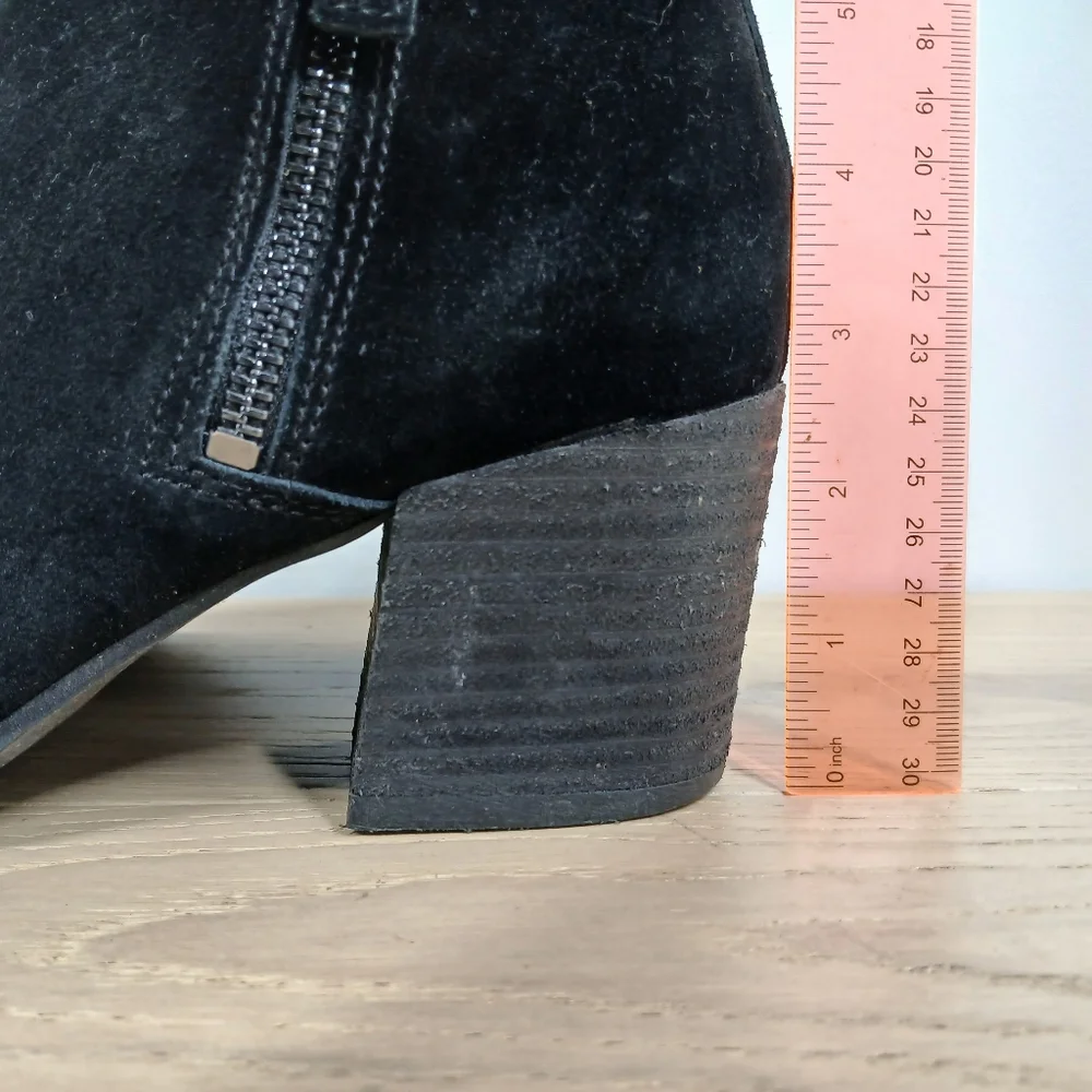 Blondo Black‎ Leather Block Heel Ankle Boots Waterproof 1542 - Picture 2 of 12